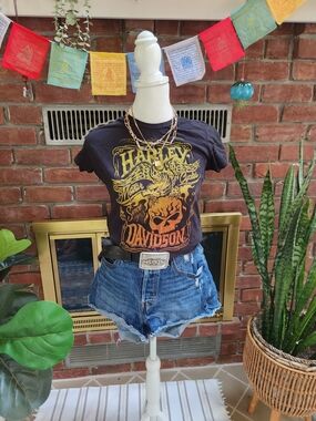 Harley-Davidson Valley Forge PA Skull Eagle Graphic T-Shirt Black Size S